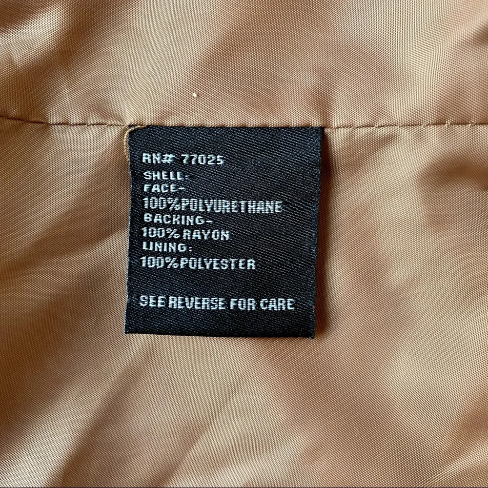 NWT G by Giuliana brown faux leather motorcycle jacket size medium - Picture 6 of 6